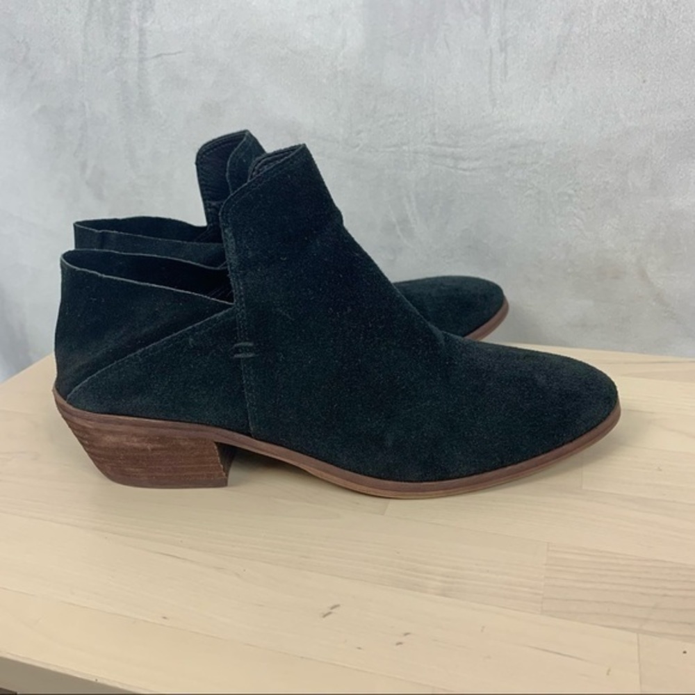 SAM EDELMAN Black Suede Convertible Prentice Mule‎ Booties Sz 7
